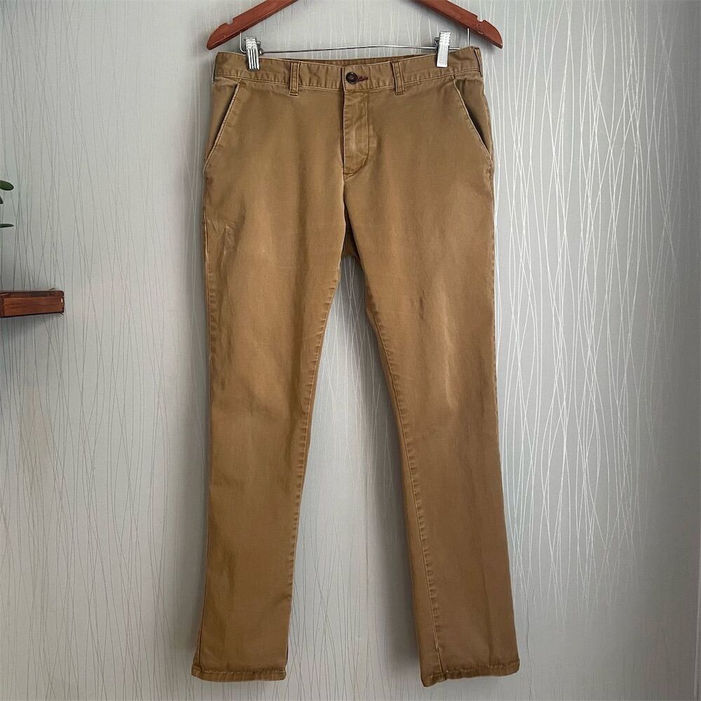 Bullhead Denim Co. Men's Skinny Fit Khaki Chino Pants W31 L32 Beige